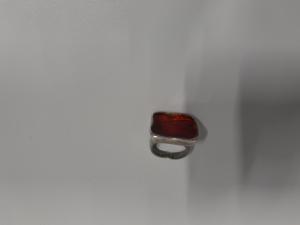 CS756/2024 SILVER AND ORANGE COLORED RING