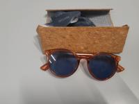 CS483/2024 BROWN SUNGLASSES WITH CORK CASE