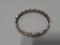 CS538/2024 SILVER COLORED RIGID BRACELET WITH GLITTER